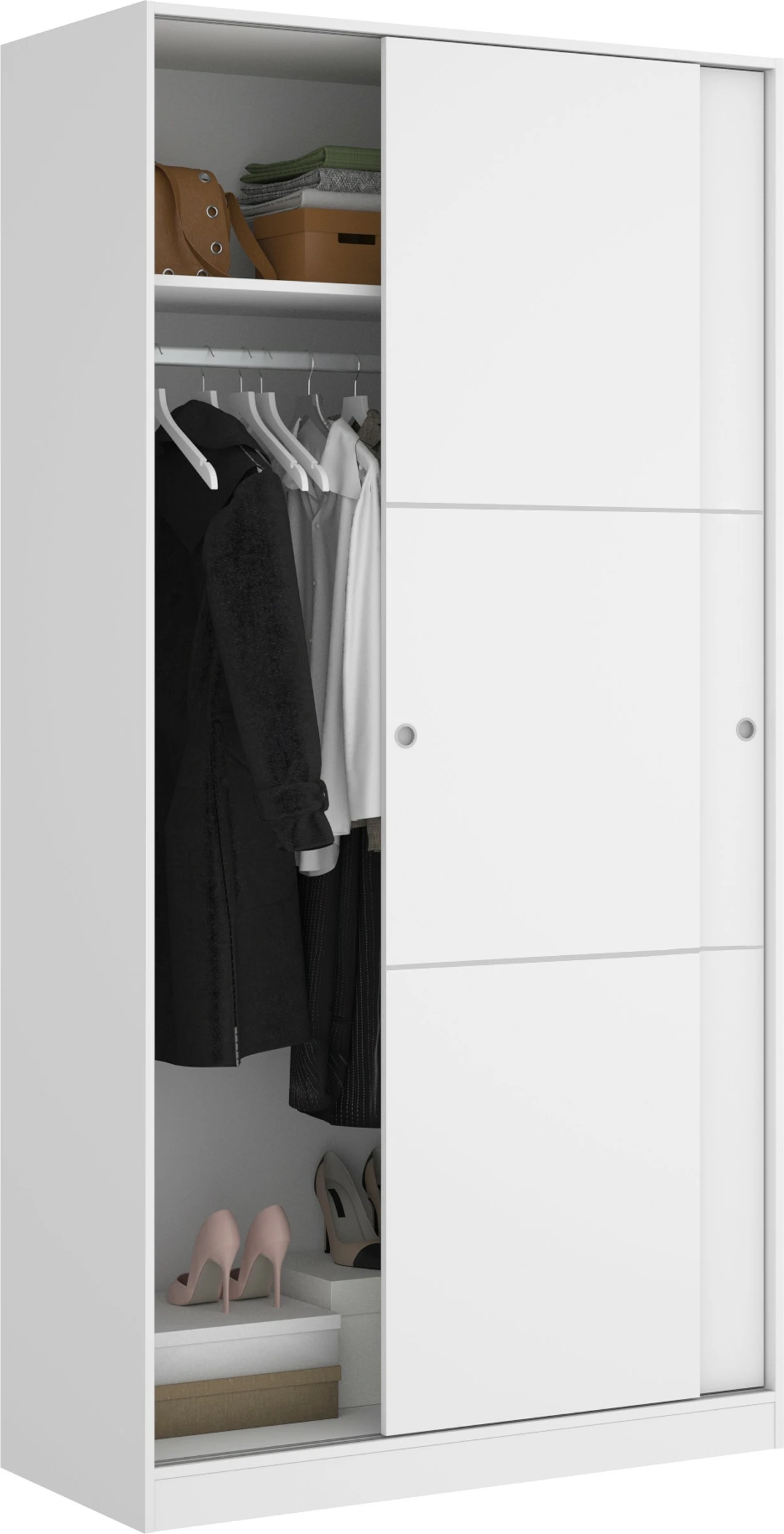 Armario 2 puertas correderas 120 cm - Imagen 2