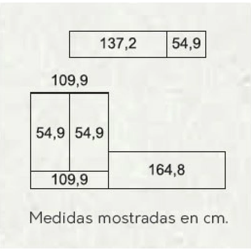 Mueble de comedor con estantería y vitrina en color madera marrón noce - Imagen 2