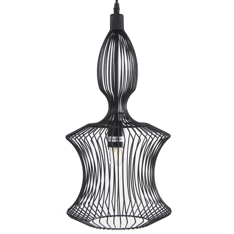 Lámpara techo metal negra ø25X51 cm