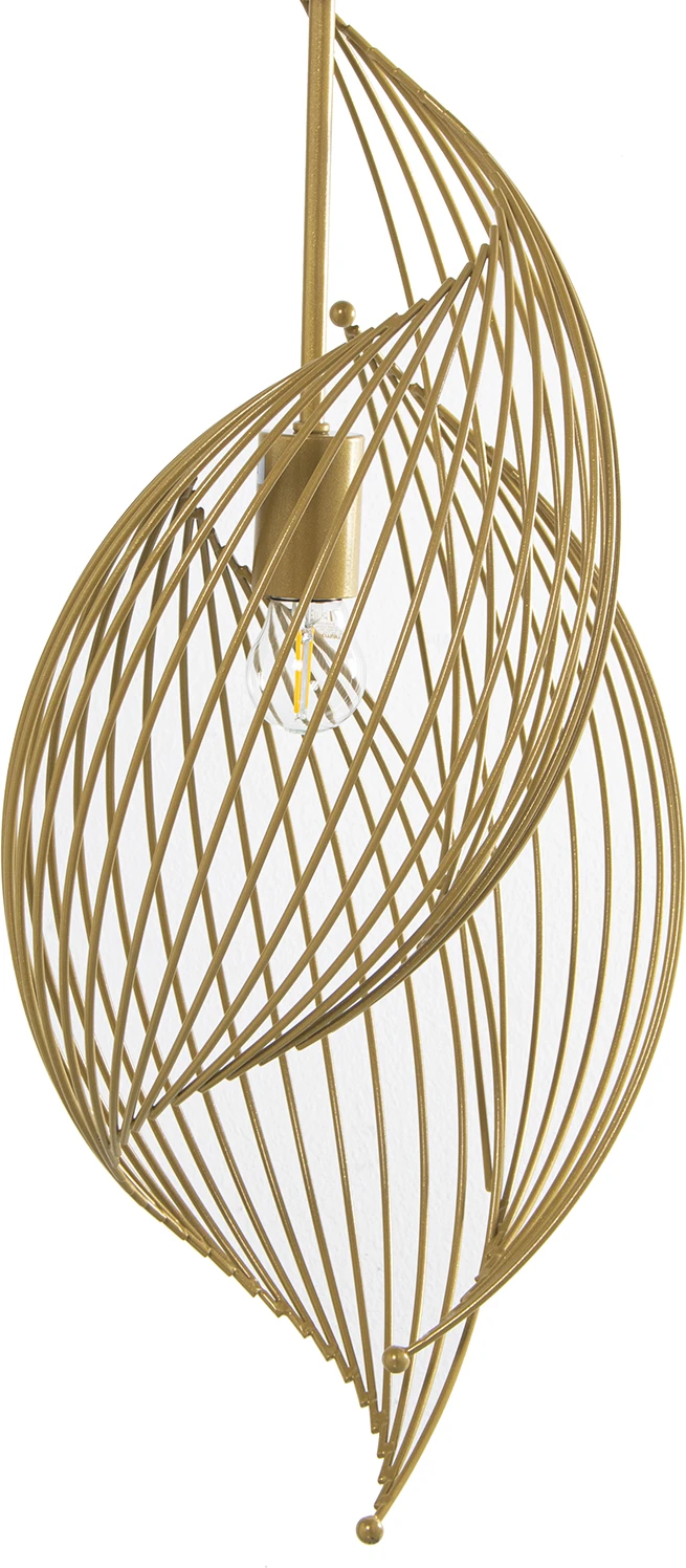 Lámpara techo dorado forma esférica