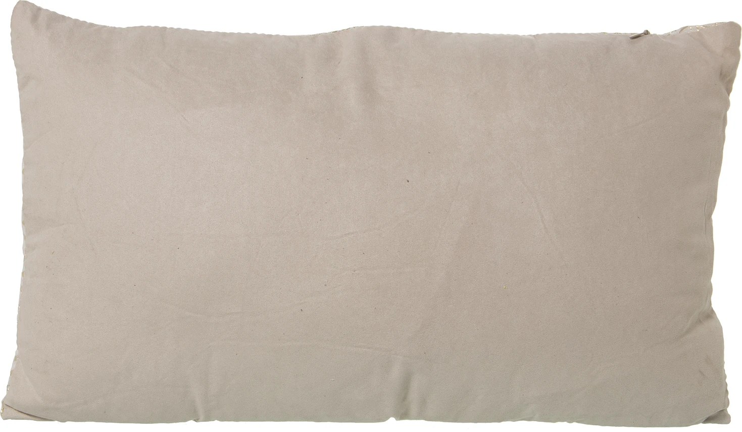 Cojín 30x50 cm poliester color crema figuras doradas - Imagen 2