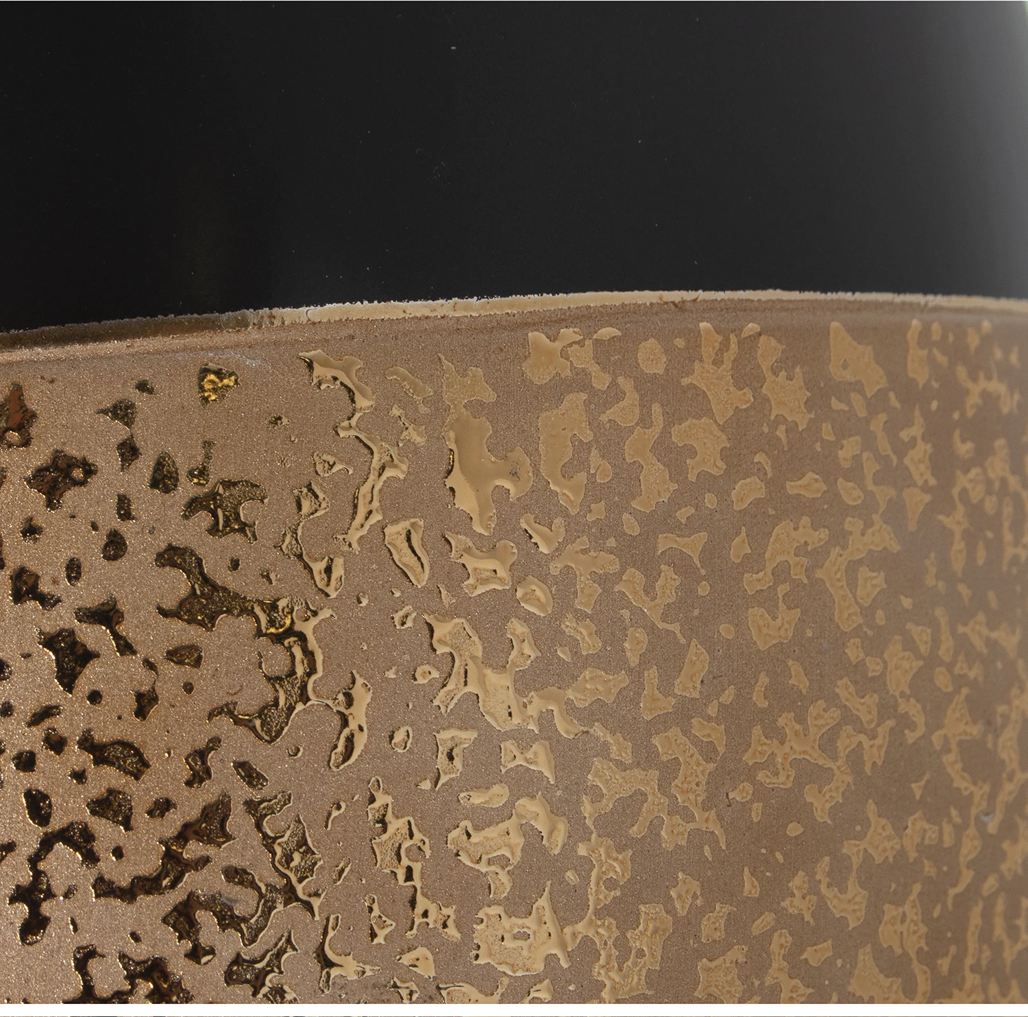 Jarrón de cerámica negro/oro 15 cm - Imagen 2