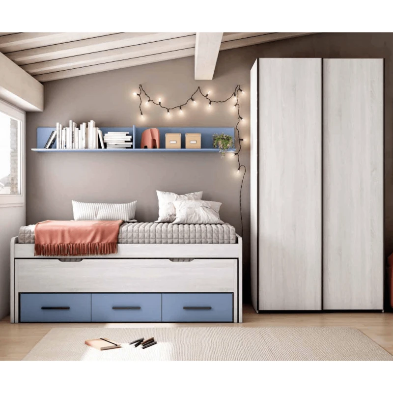 Dormitorio juvenil en tonos hibernián/azulón - Imagen 2