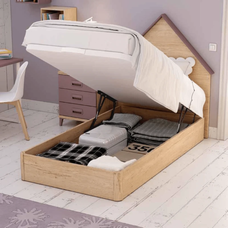 Dormitorio juvenil con canapé bambú/lila/malva - Imagen 2