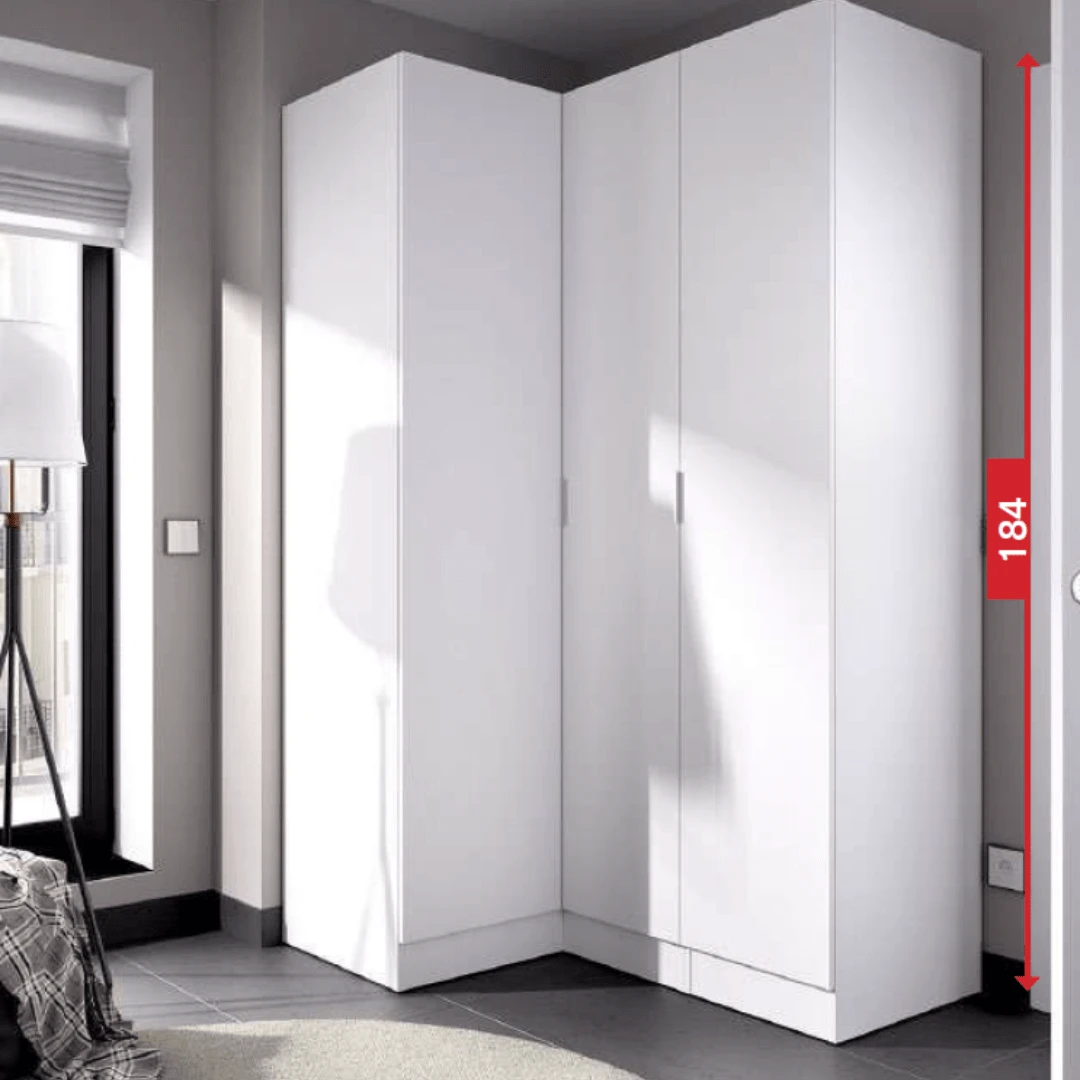 Armario rinconera 3 puertas blanco