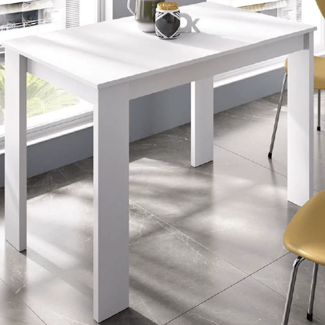 Mesa auxiliar de cocina blanca