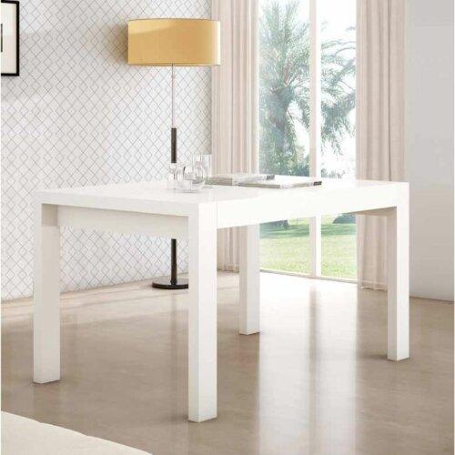 mesa de comedor blanca extensible 205cm