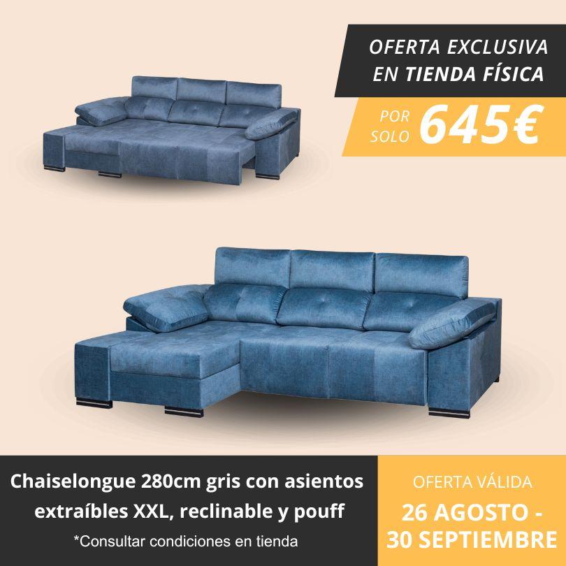 chaiselongue 280cm asientos XXL oferta tienda