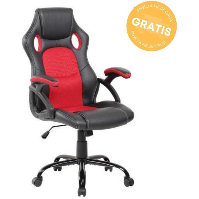 silla gaming negra y roja