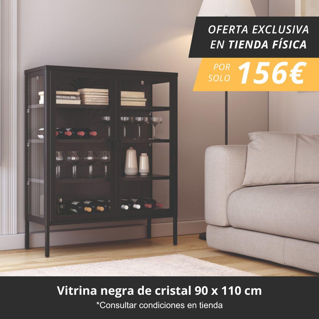 vitrina negra de crital