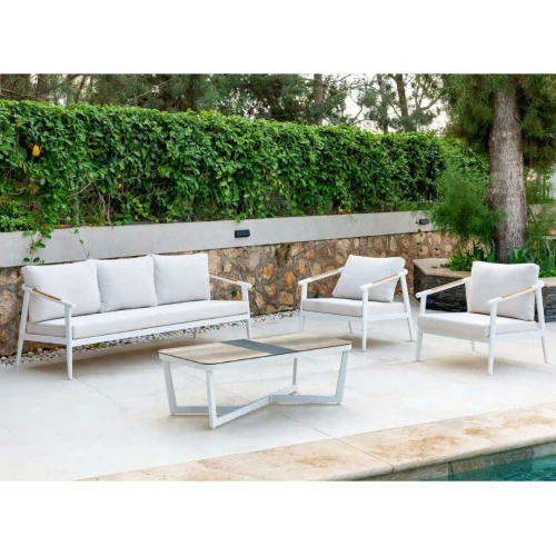 Conjunto de jardín Kenya en aluminio blanco o antracita