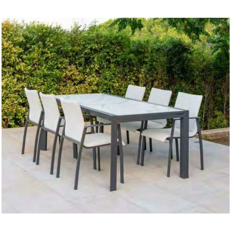 Conjunto comedor Volcano con mesa extensible y sillones - Imagen 2