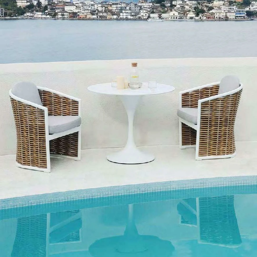 Set de jardín Coral con mesa y 2 butacas de aluminio