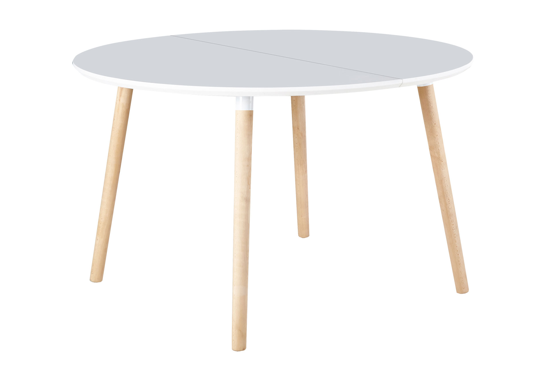 MESA COMEDOR EXTENSIBLE NORDIKA 100 - 140 - 180 CM BLANCO / HAYA. - Imagen 2