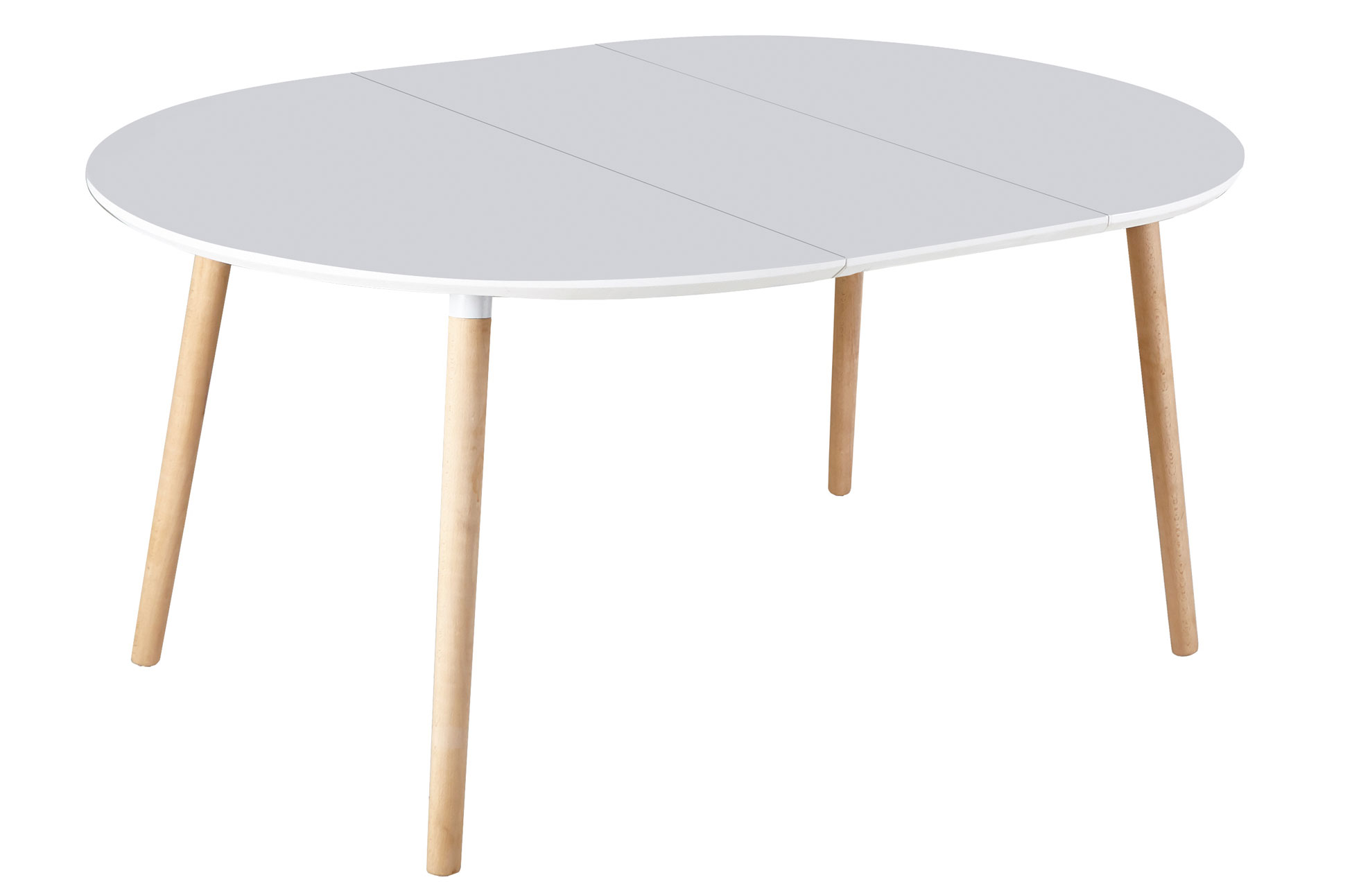 MESA COMEDOR EXTENSIBLE NORDIKA 100 - 140 - 180 CM BLANCO / HAYA. - Imagen 3