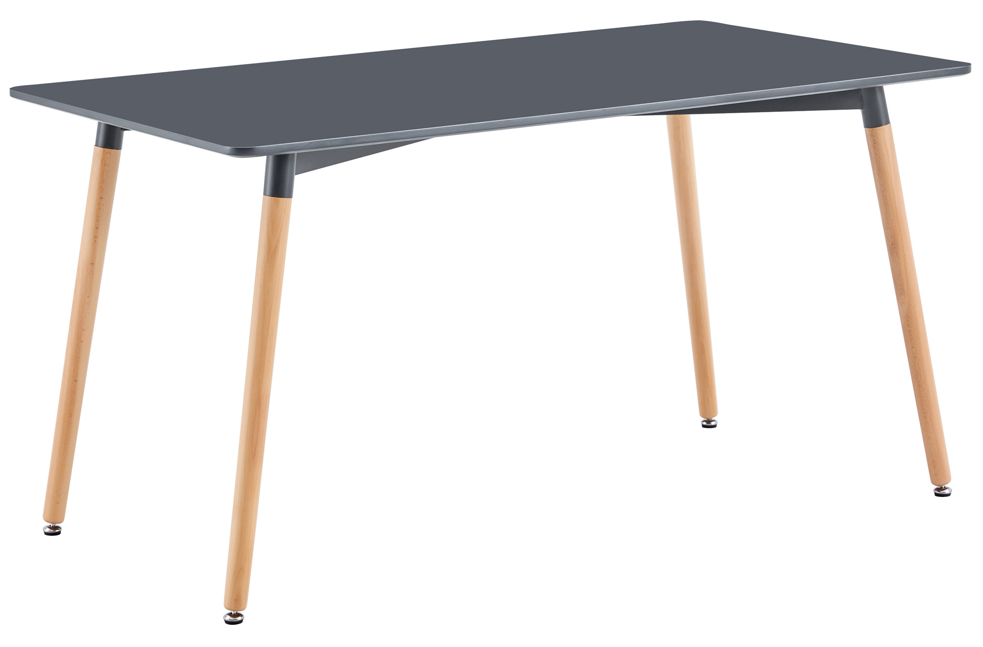 MESA COMEDOR FIJA NORDIKA 140 x 80 CM GRIS / HAYA. - Imagen 2