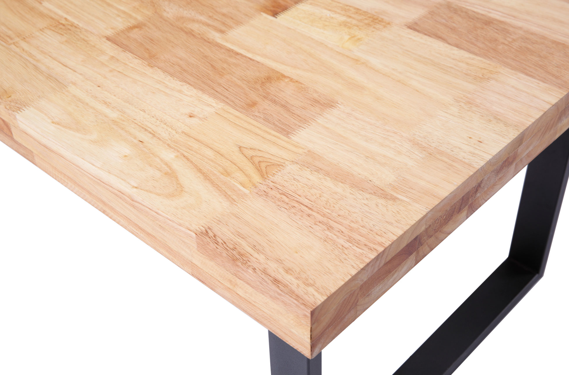 MESA COMEDOR FIJA NATURAL 140 x 80 CM ROBLE NORDISH / NEGRO. - Imagen 3