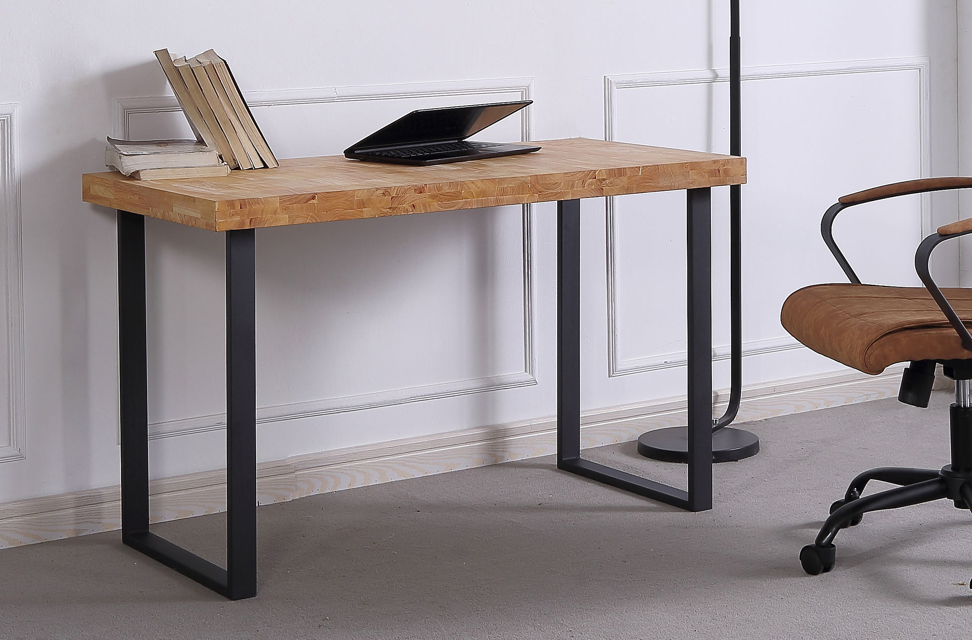 MESA ESTUDIO NATURAL 120 x 60 CM ROBLE NORDISH / NEGRO.
