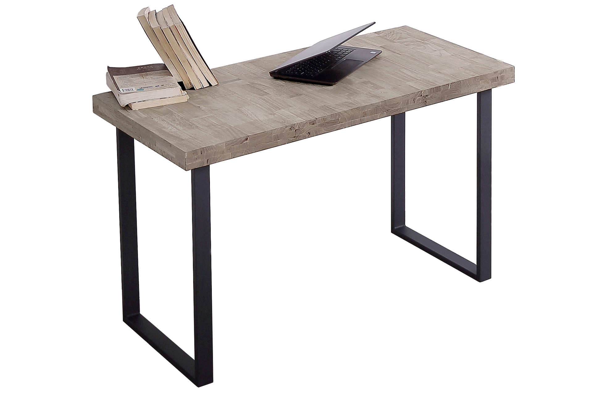 MESA ESTUDIO NATURAL 120 x 60 CM ROBLE AMERICAN / NEGRO. - Imagen 2
