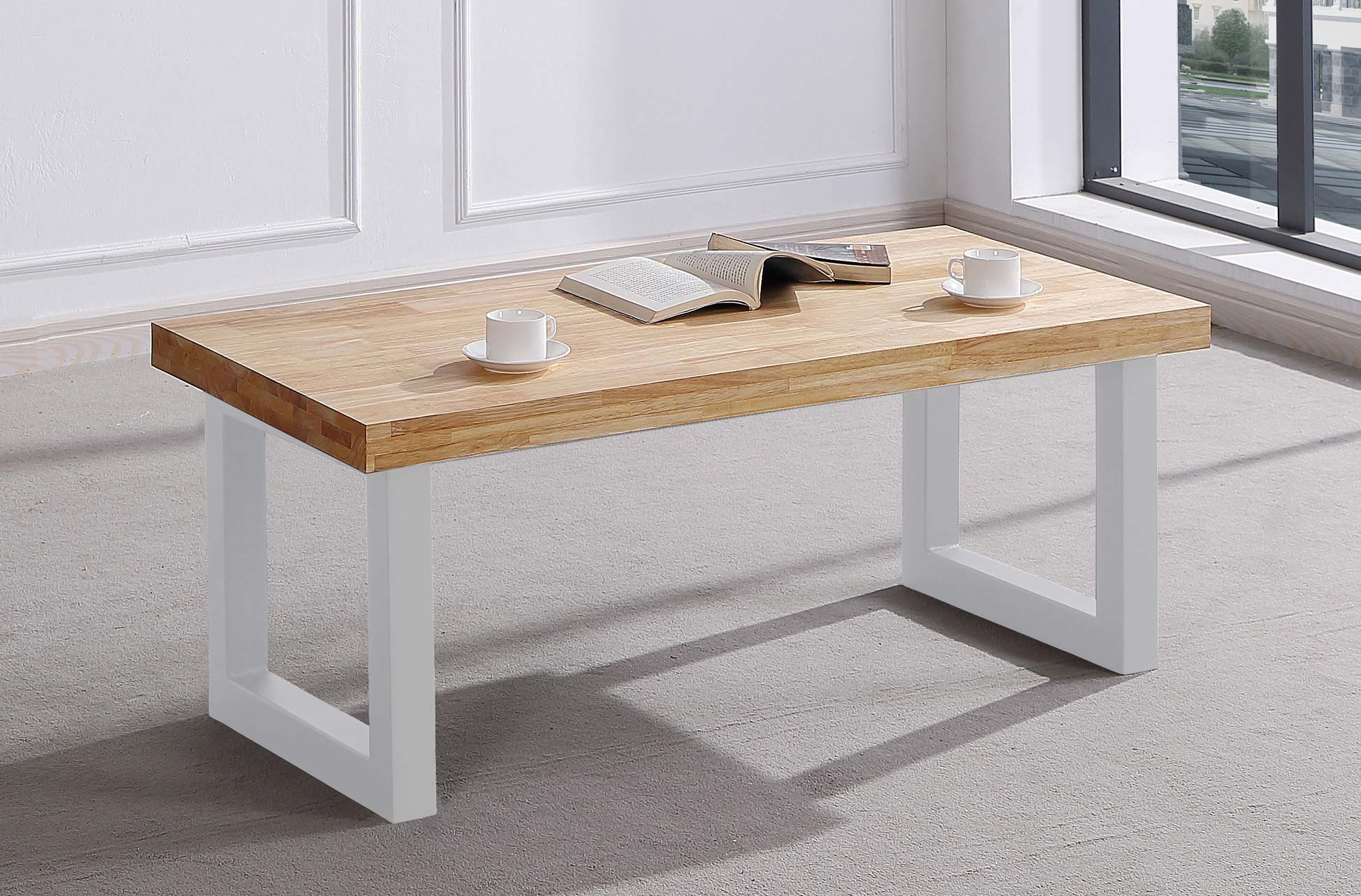 MESA CENTRO ELEVABLE LOFT 120 x 60 CM ROBLE NORDISH/ BLANCO