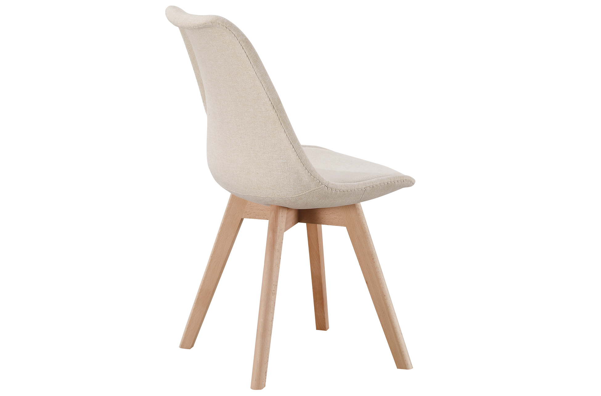 SILLA COMEDOR TAPIZADA BISTRO TEJIDO BEIGE - Imagen 3