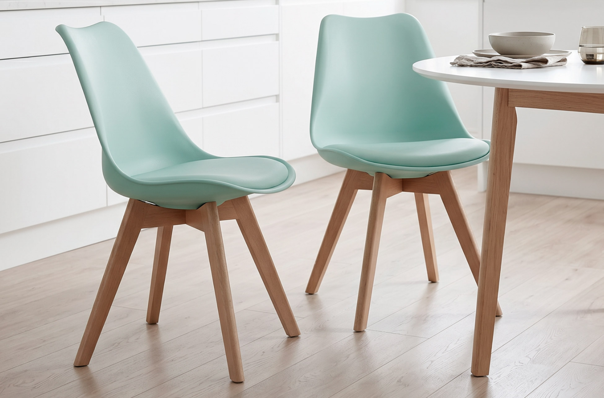 SILLA COMEDOR MODELO BISTRO VERDE AGUA