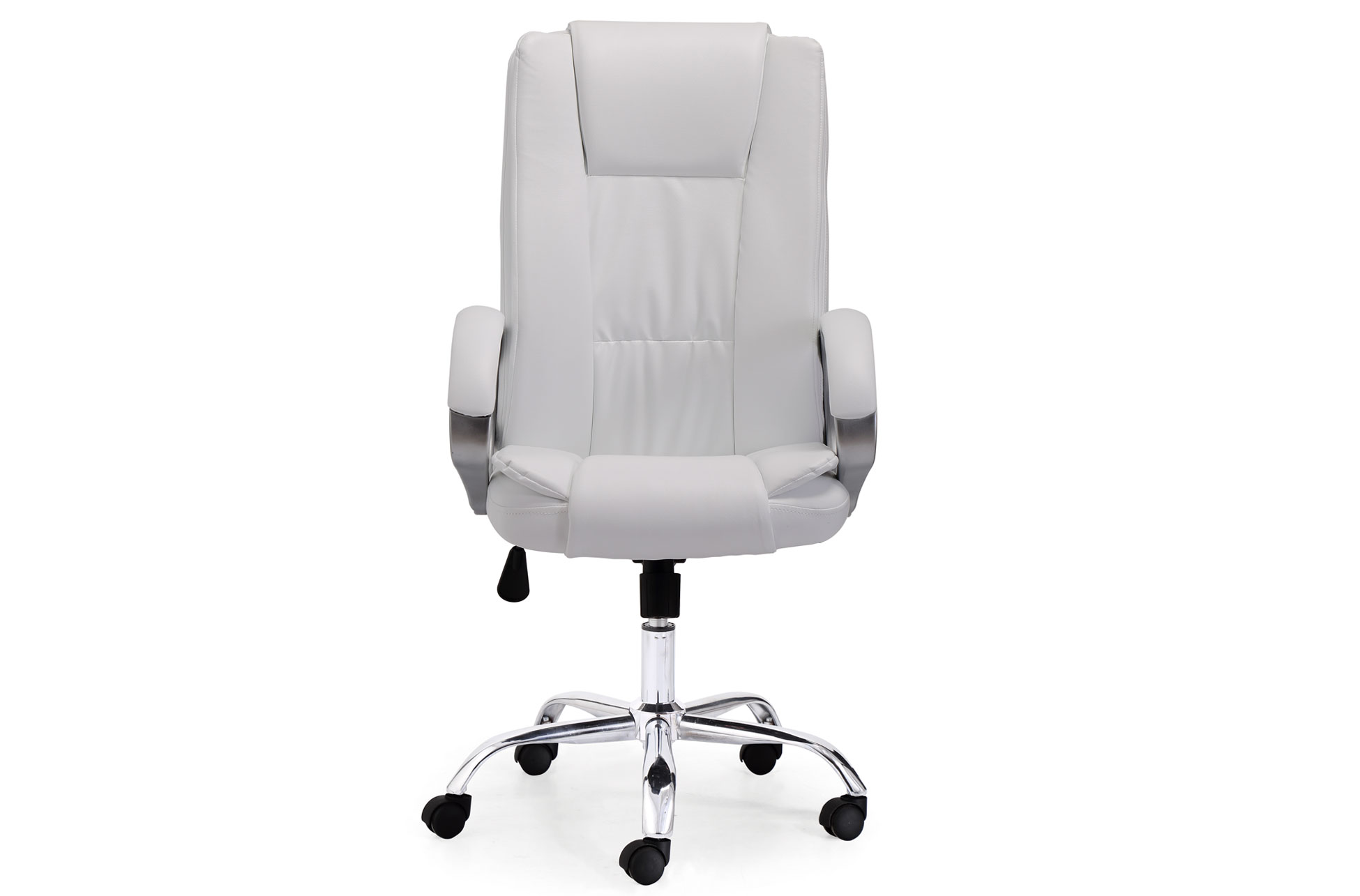 SILLÓN GIRATORIO ATLAS SÍMIL PIEL BLANCO - Imagen 4