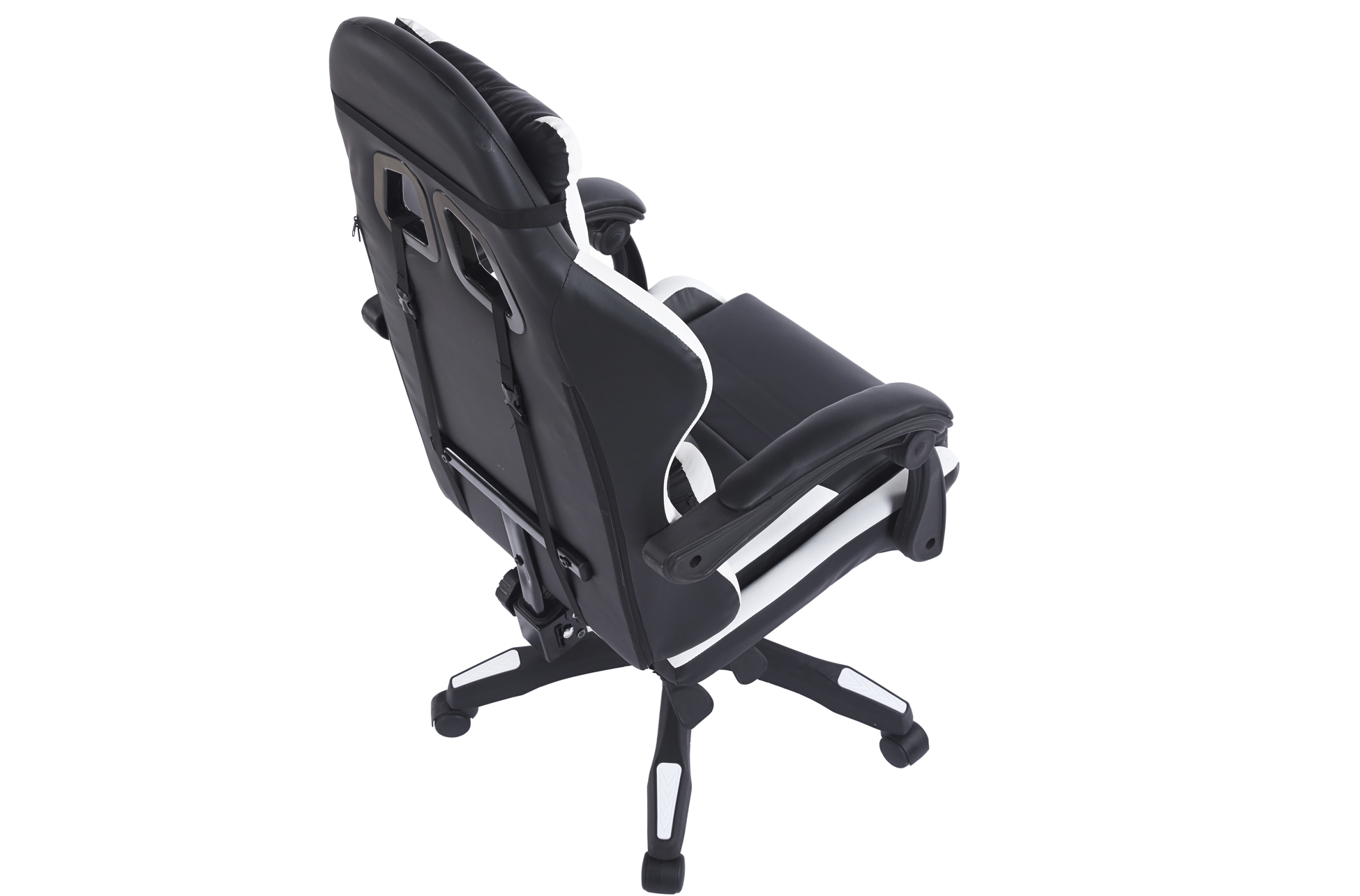 SILLON GIRATORIO GAMING MASTER SIMIL PIEL NEGRO / BLANCO - Imagen 2