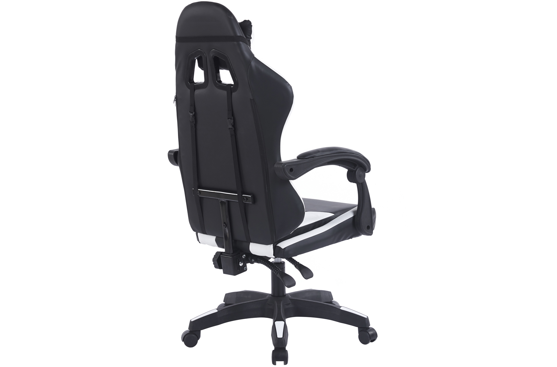 SILLON GIRATORIO GAMING MASTER SIMIL PIEL NEGRO / BLANCO - Imagen 3
