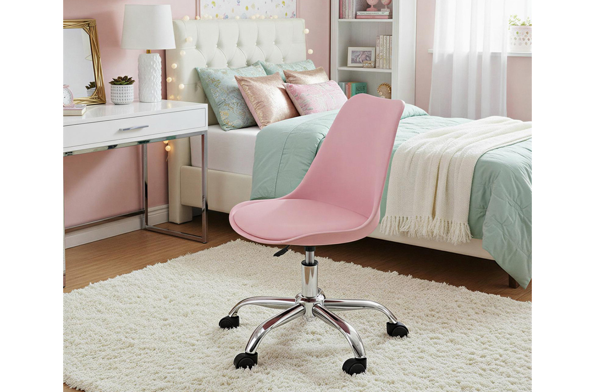 SILLA GIRATORIA ENJOY ROSA - Imagen 4