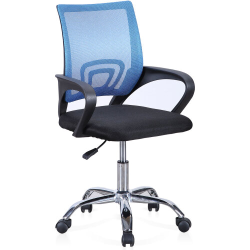 SILLA DE OFICINA GIRATORIA MODELO VITA NEGRO / AZUL
