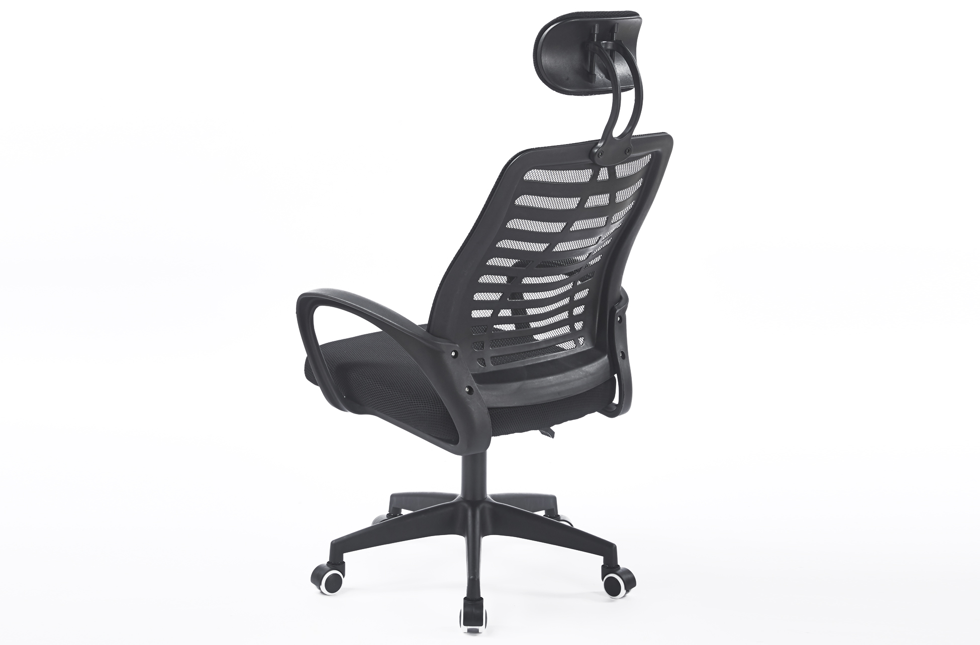 SILLON GIRATORIO CON REPOSACABEZAS KNECK RED TRANSPIRABLE NEGRO - Imagen 2