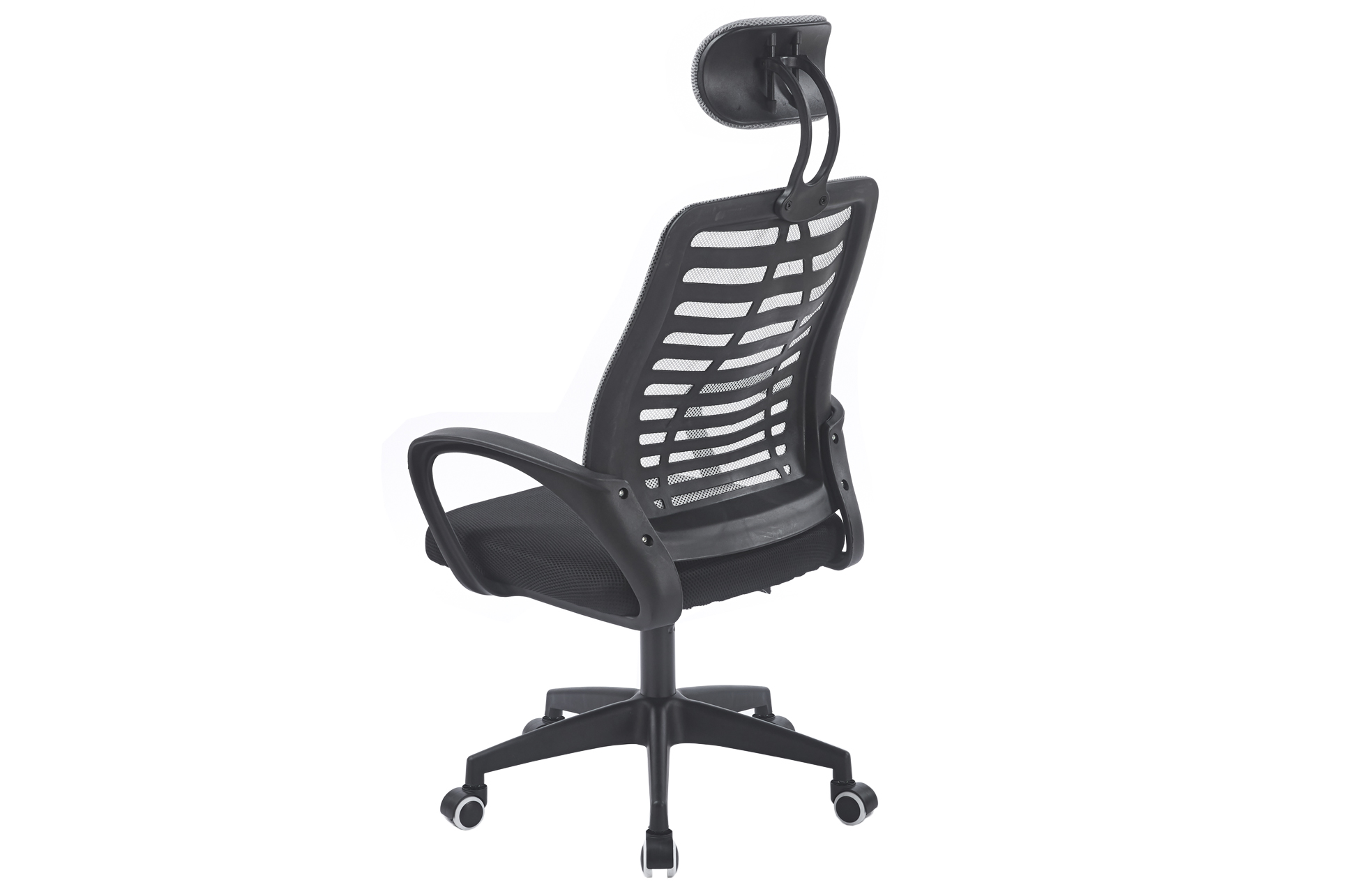 SILLON GIRATORIO CON REPOSACABEZAS KNECK RED TRANSPIRABLE NEGRO / GRIS - Imagen 2
