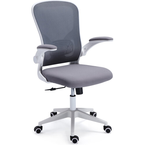 SILLA GIRATORIA LEXI RED TRANSPIRABLE GRIS / ESTRUCTURA BLANCA.