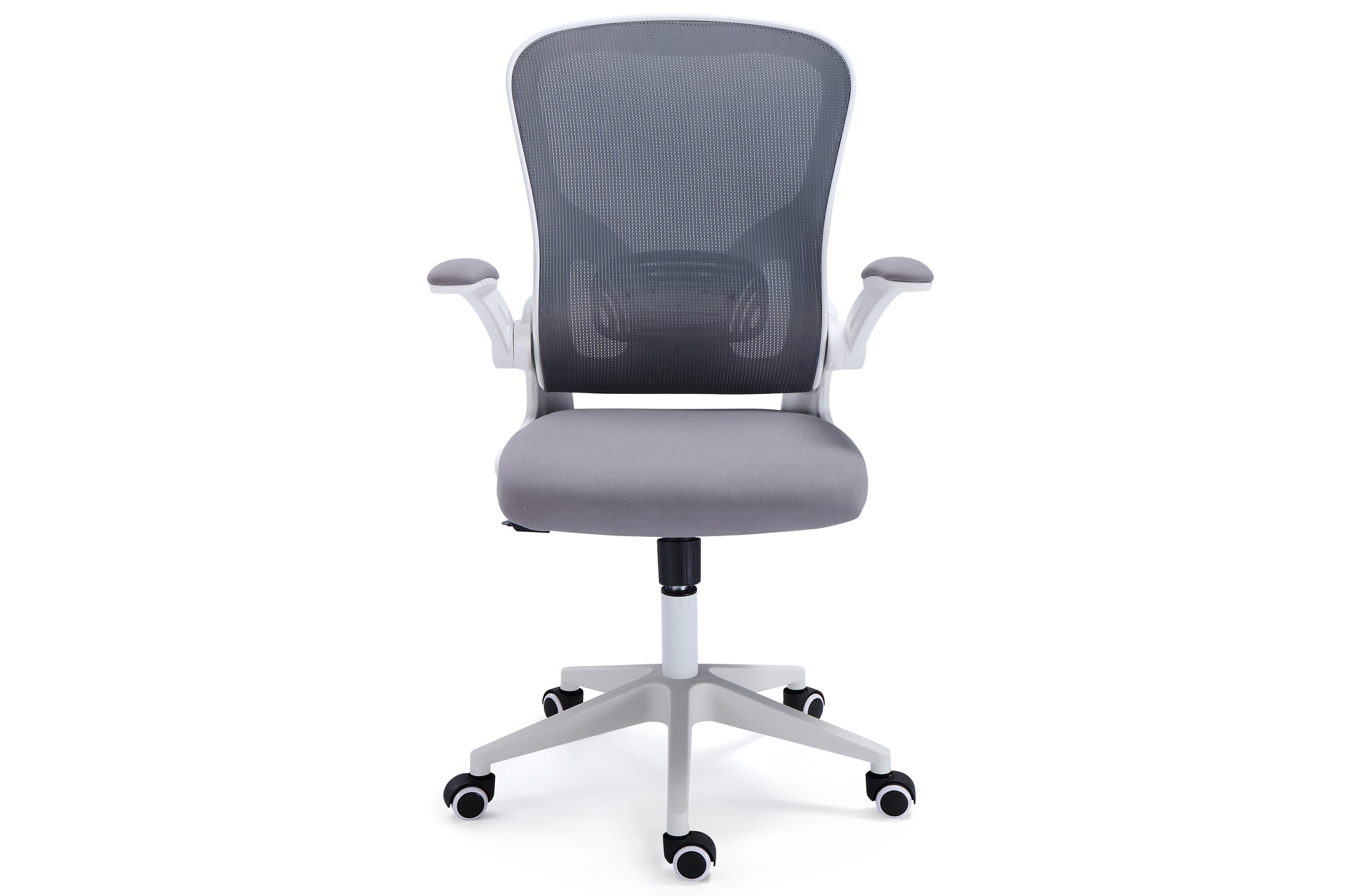 SILLA GIRATORIA LEXI RED TRANSPIRABLE GRIS / ESTRUCTURA BLANCA. - Imagen 2