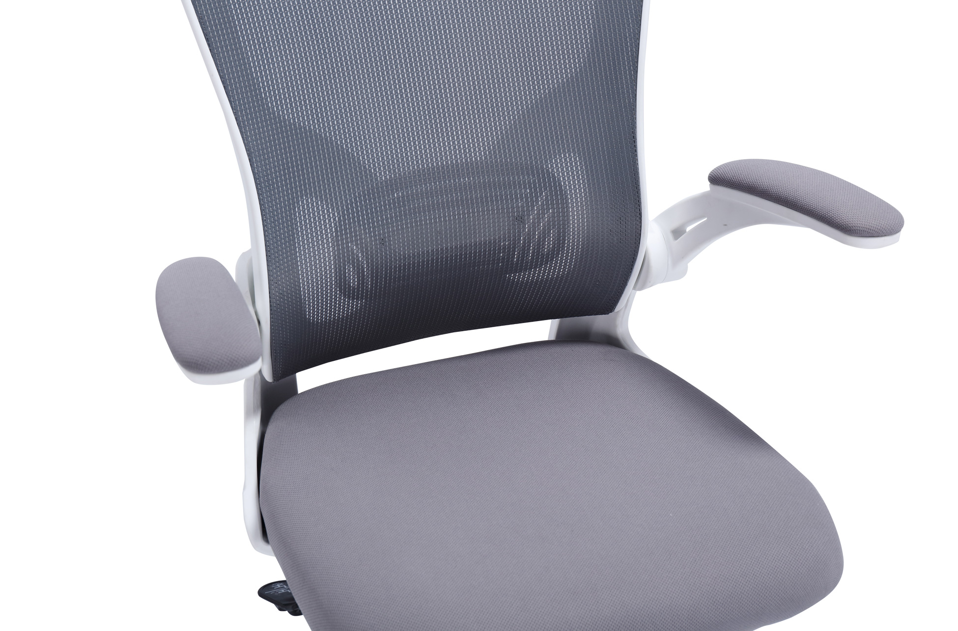 SILLA GIRATORIA LEXI RED TRANSPIRABLE GRIS / ESTRUCTURA BLANCA. - Imagen 5