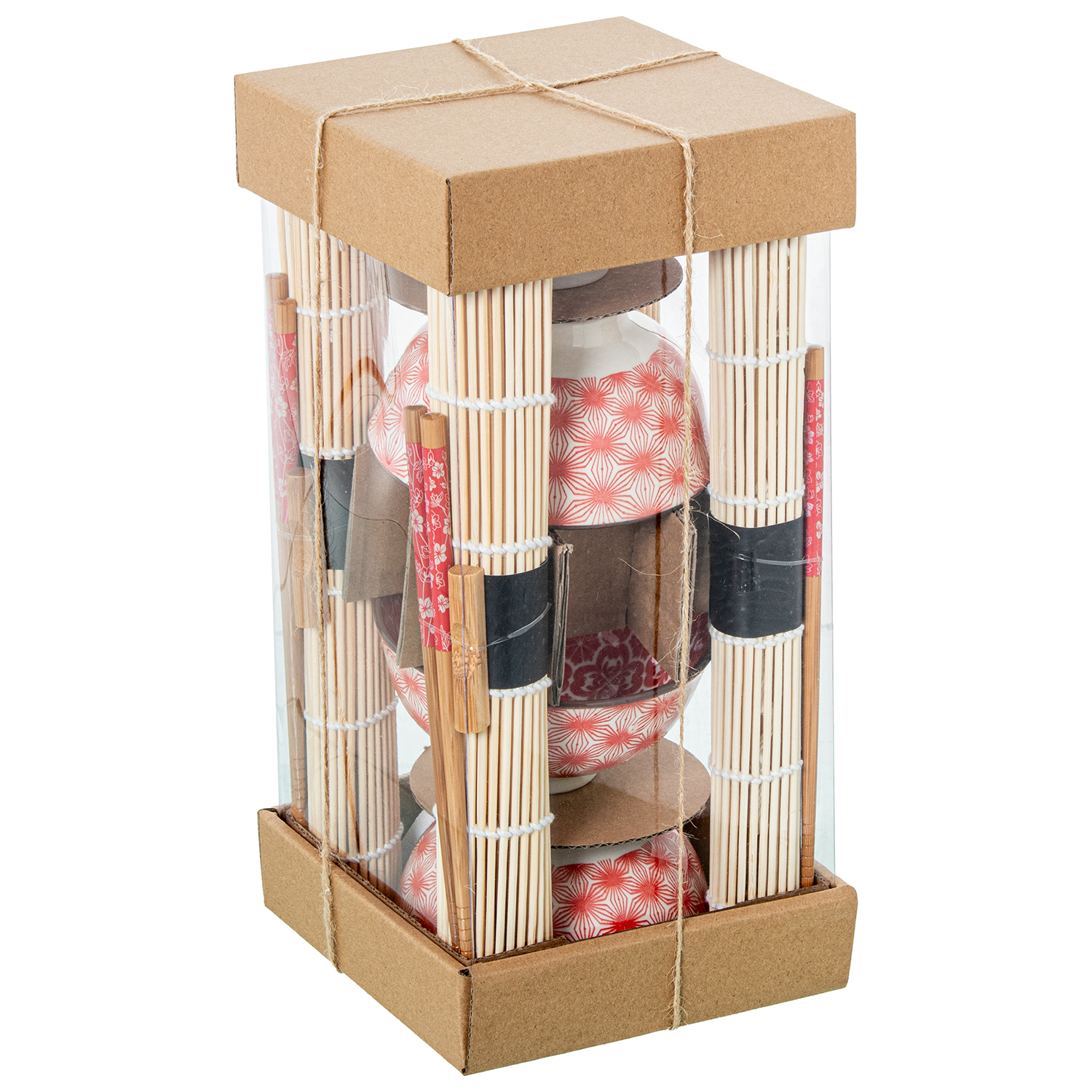SET 4 CUENCOS PORCELANA C/PALILANCO, PARA 2 BOTELLAS