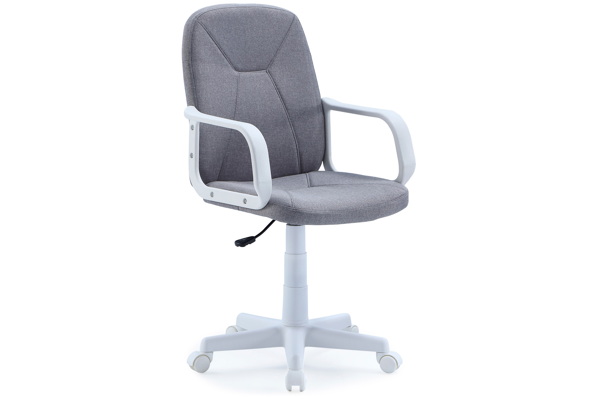 SILLON GIRATORIO GENESIS TEJIDO GRIS PEARL / ESTRUCTURA BLANCA.