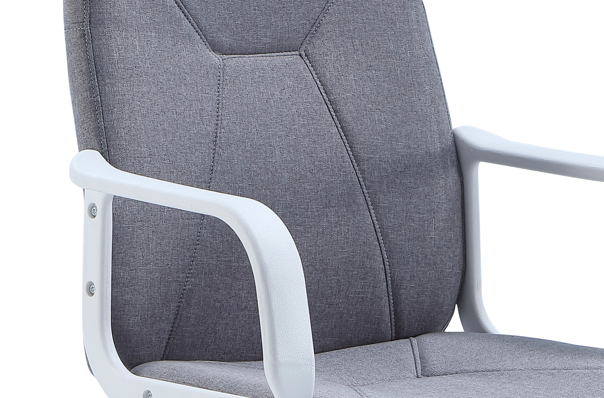 SILLON GIRATORIO GENESIS TEJIDO GRIS PEARL / ESTRUCTURA BLANCA. - Imagen 3