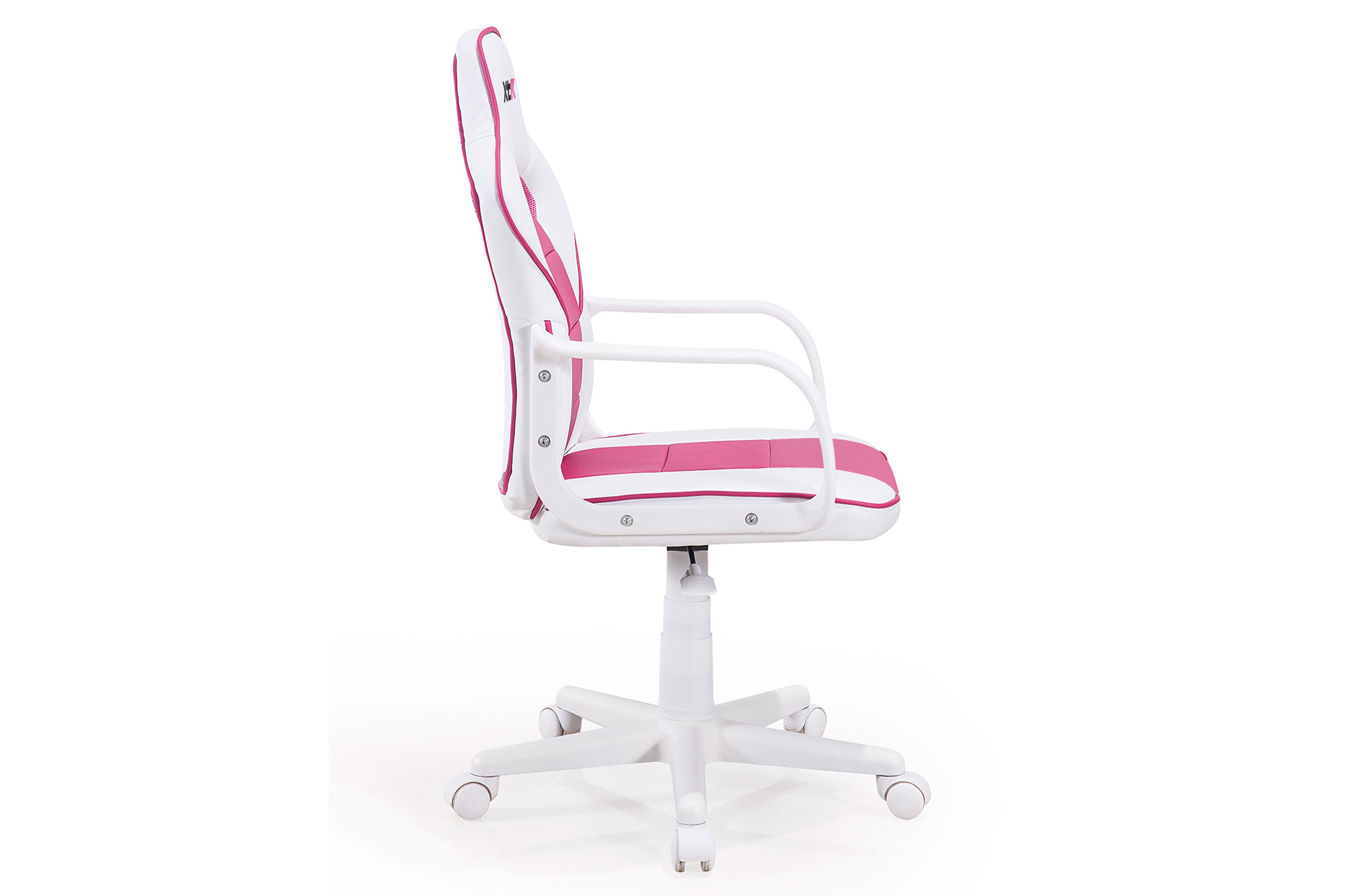 SILLÓN GAMING GIRATORIO XTR JUNIOR SÍMIL PIEL BLANCO / FRESA. - Imagen 2