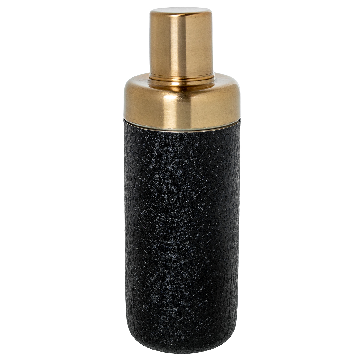 COCTELERA 550ML ACERO INOX. ORO MATE, CUBIERTA NEGRA