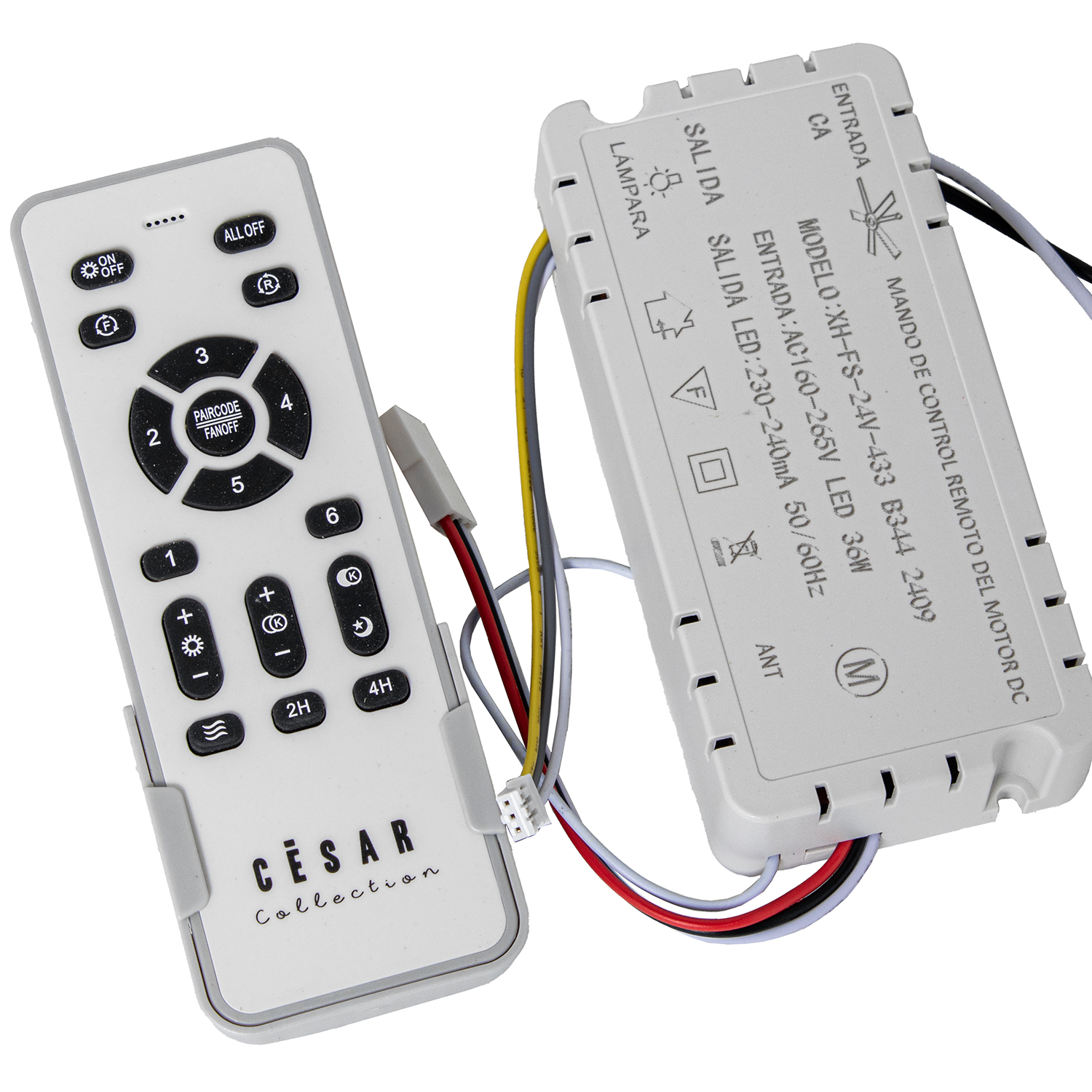 CONTROL REMOTO Y RECEPTOR VENT44/4645/4646/4647/4648/4649