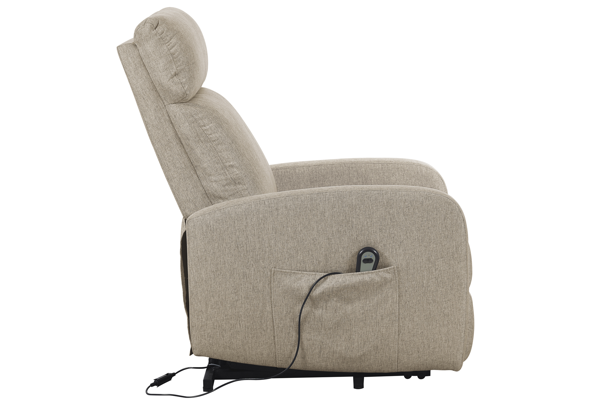 SILLON RELAX ELEVADOR LIFE TEJIDO BEIGE. - Imagen 4