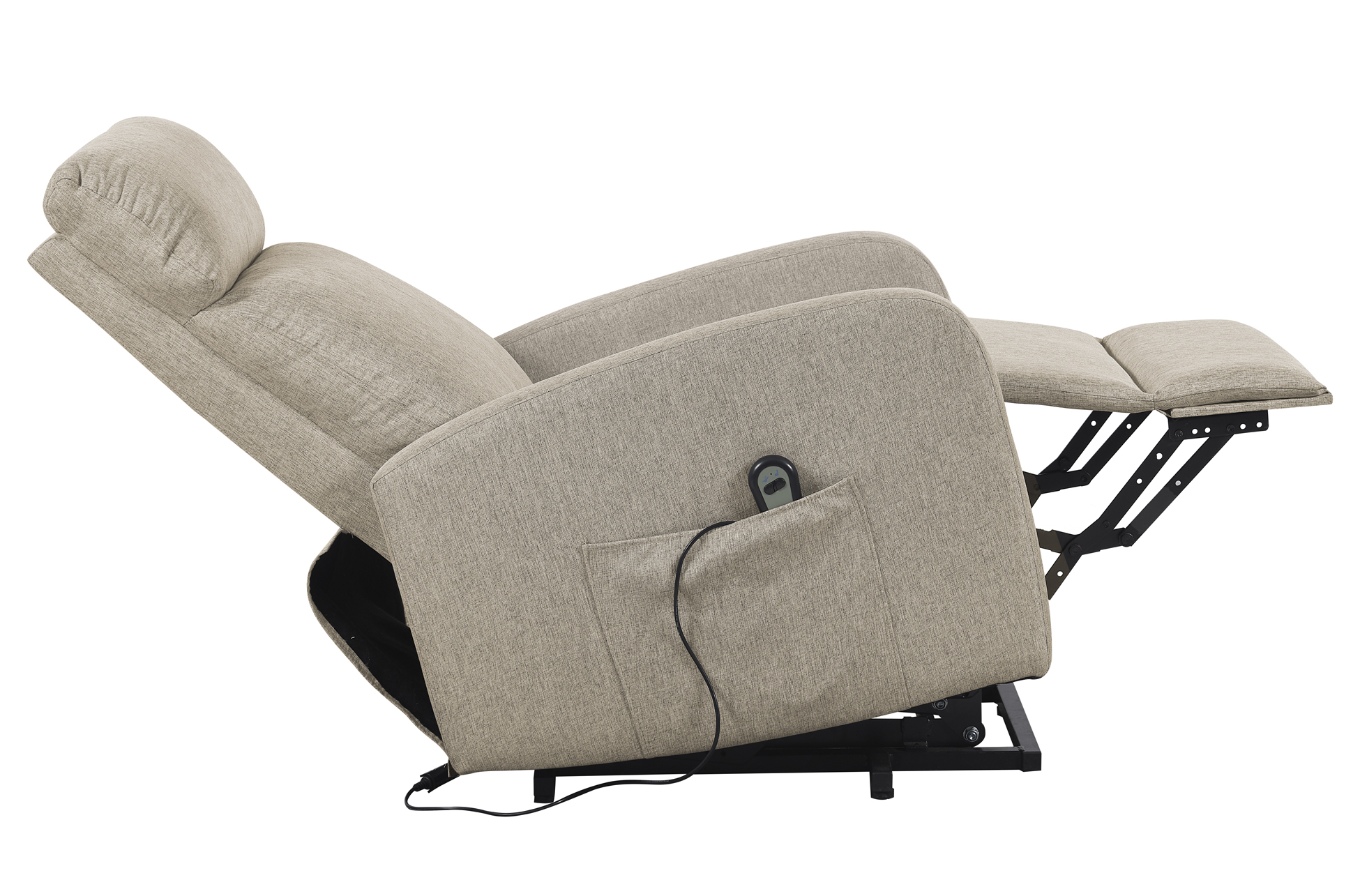 SILLON RELAX ELEVADOR LIFE TEJIDO BEIGE. - Imagen 6