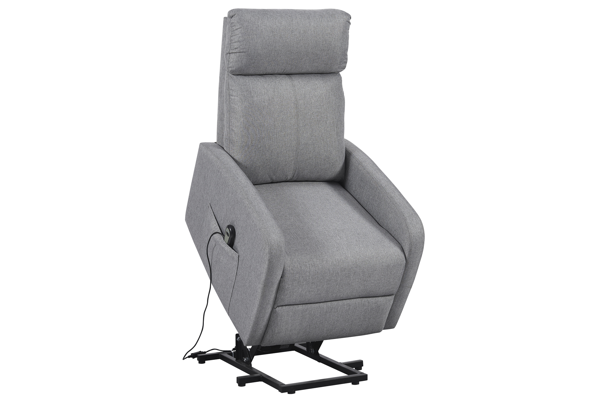SILLON RELAX ELEVADOR LIFE TEJIDO GRIS. - Imagen 2