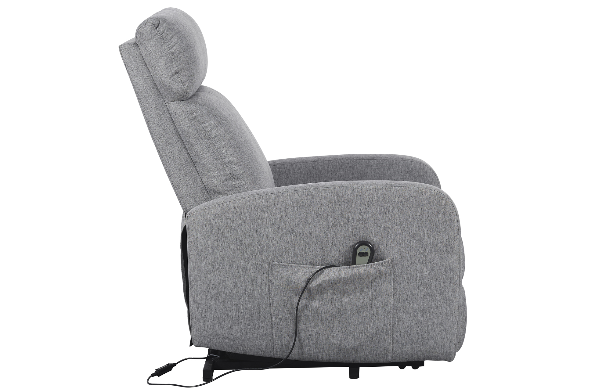 SILLON RELAX ELEVADOR LIFE TEJIDO GRIS. - Imagen 4