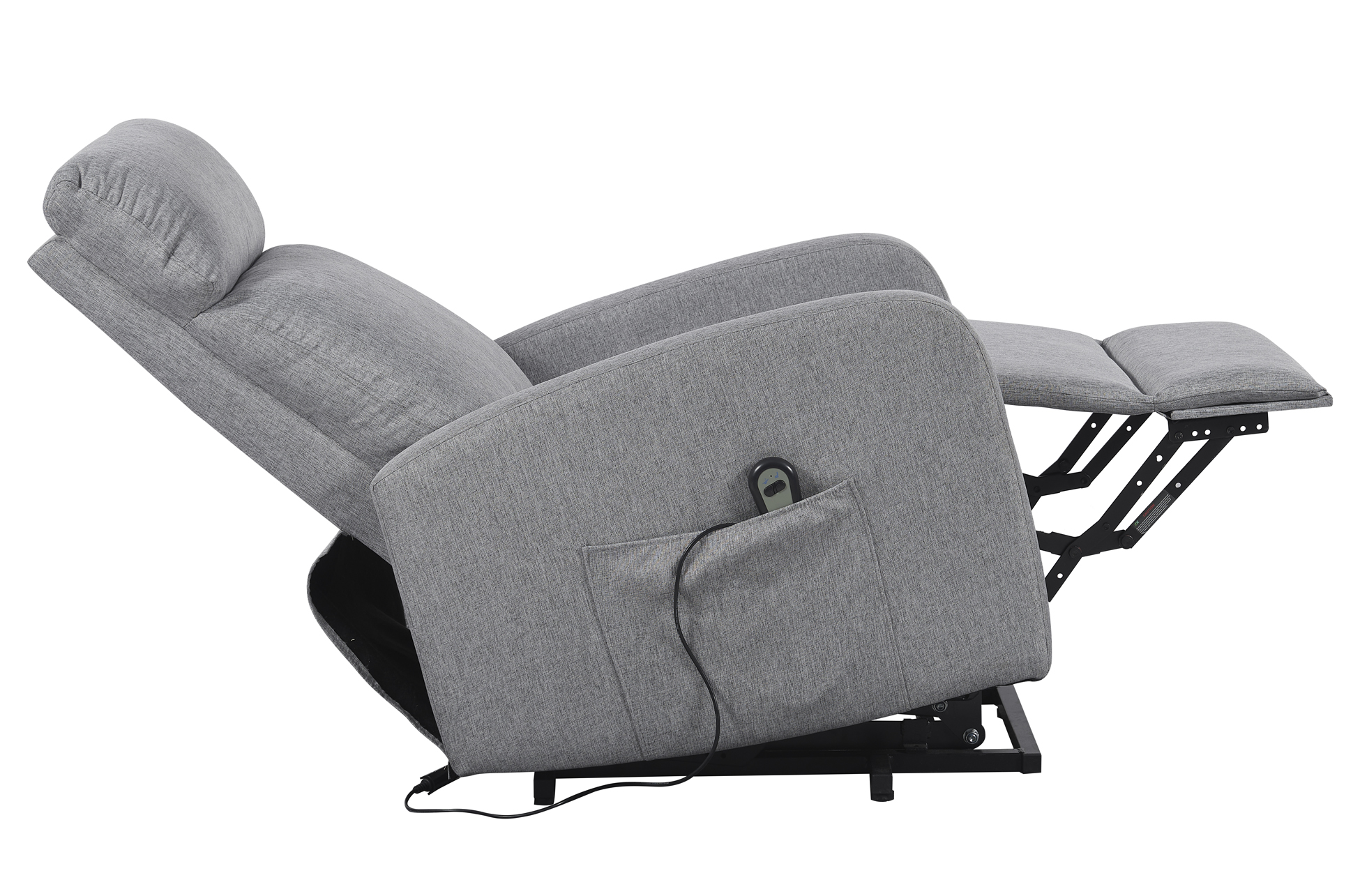 SILLON RELAX ELEVADOR LIFE TEJIDO GRIS. - Imagen 6
