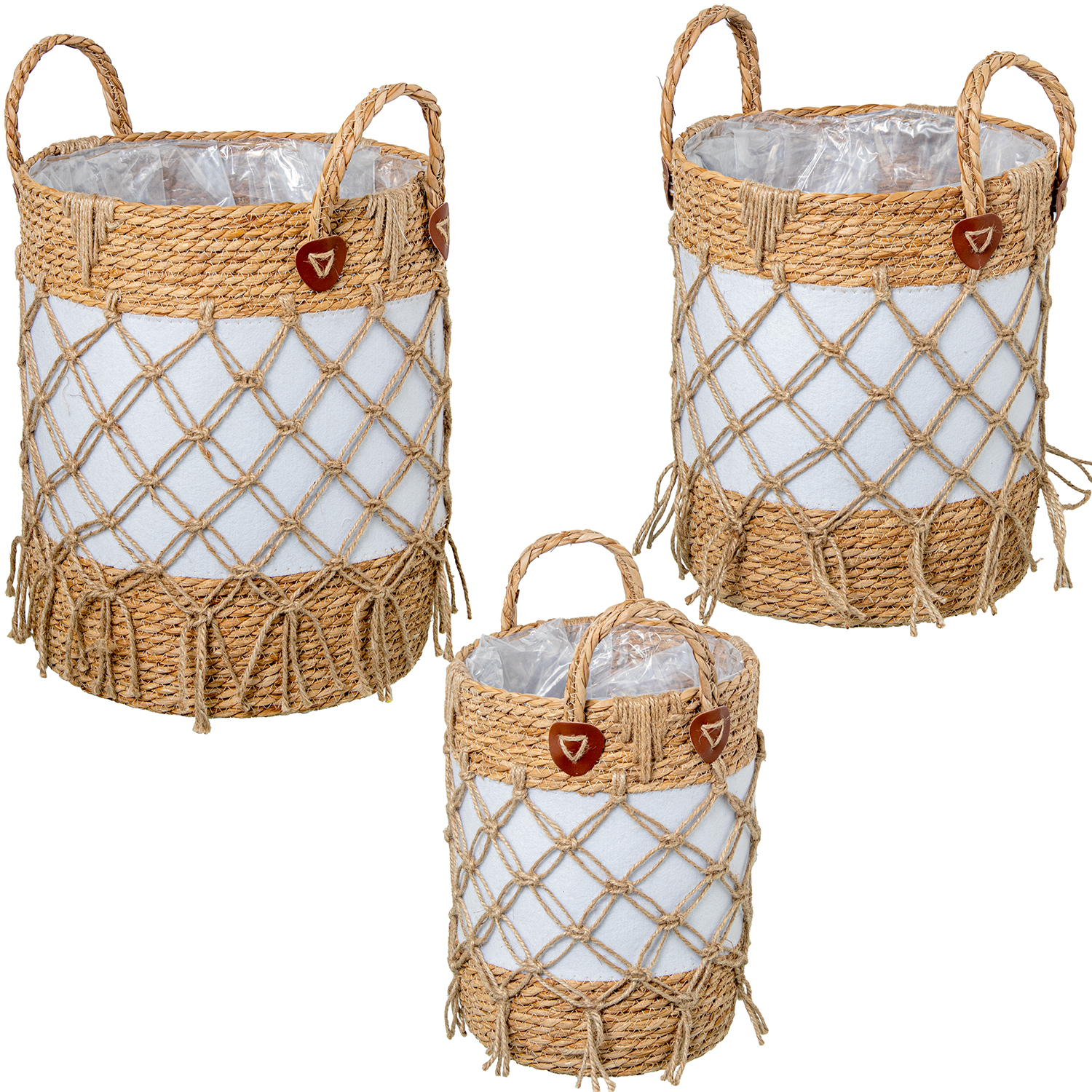 SET 3 CESTOS MIMBRE NATURAL TE