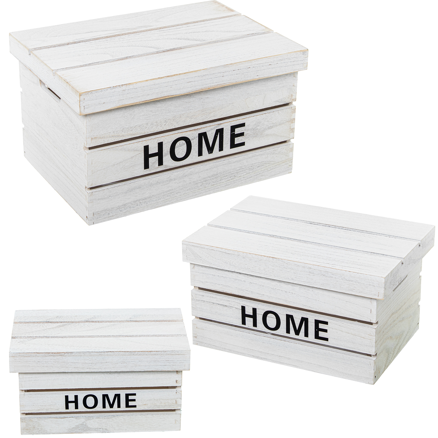 SET 3 CAJAS ALMACENAMIENTO MADURAL DECO. HOJA BLANCA