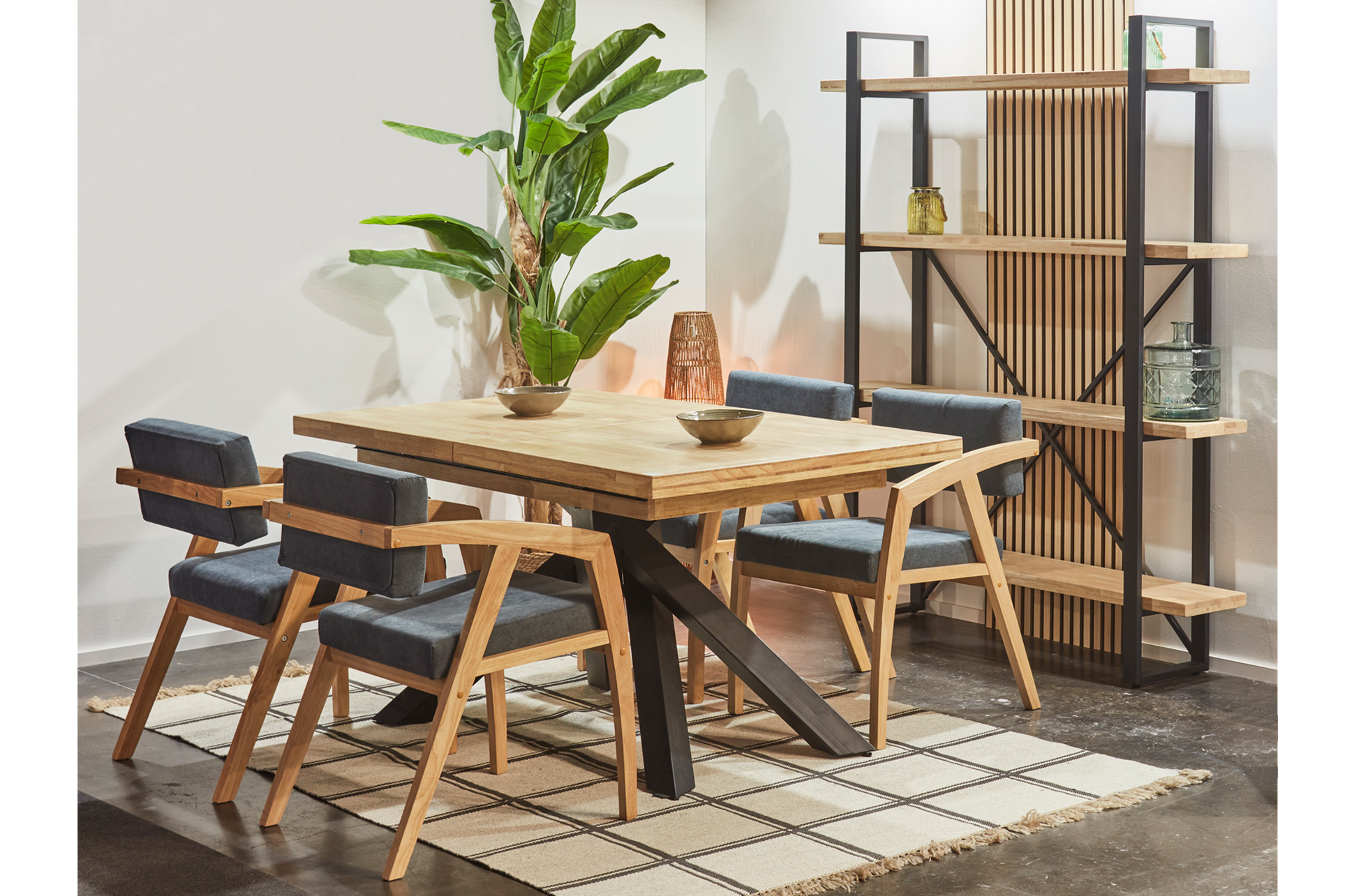 ESTANTERIA ALTA PLANK ROBLE NORDISH / NEGRO. - Imagen 7